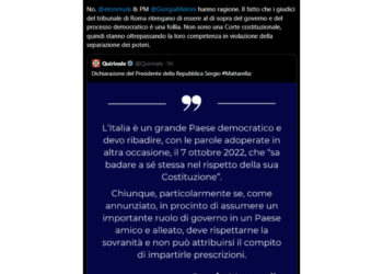 'Una follia che i giudici si sentano al di sopra del governo'