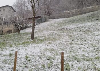 La neve sui prati di San Bartolomeo Val Cavargna