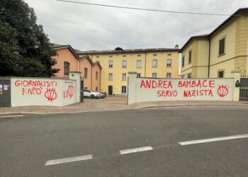 In febbraio furono imbrattati anche i muri della sede di una tv