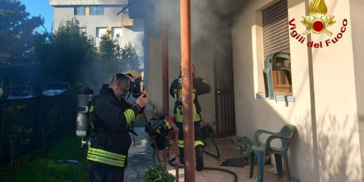 Intervento dei vigili del fuoco stamani