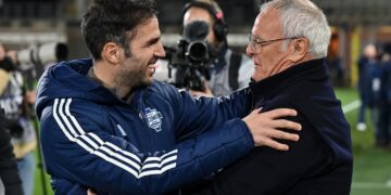 Cesc Fabregas e Claudio Ranieri (foto Roberto Colombo)