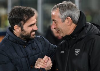 Cesc Fabregas e Marco Giampaolo (foto Roberto Colombo)