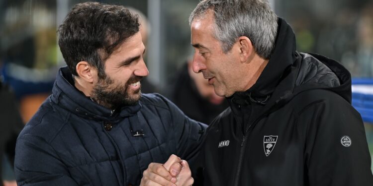 Cesc Fabregas e Marco Giampaolo (foto Roberto Colombo)