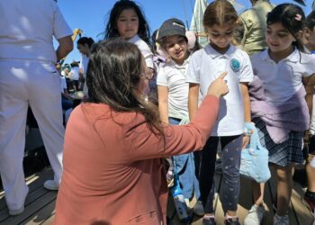 In occasione del tour mondiale della nave Vespucci