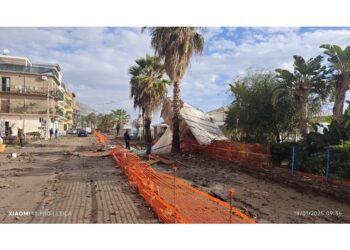 Particolarmente colpita la zona del Lungomare di Mazzeo