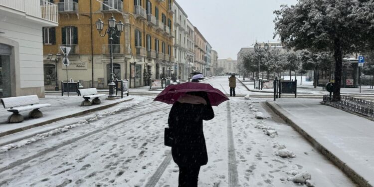 Dalla notte scorsa in regione nevica anche a quote collinari