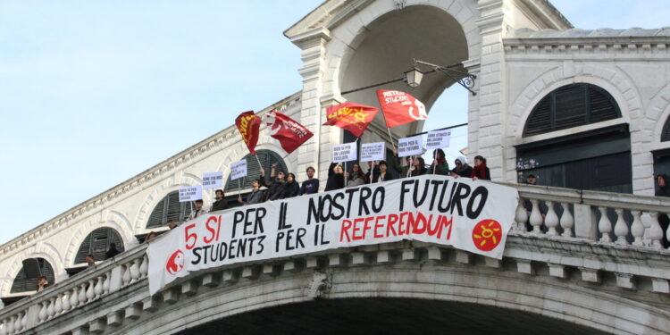 Per sensibilizzare al voto per i cinque referendum primaverili