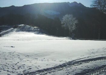 La Sighignola vista dalla webcam a fianco della pista