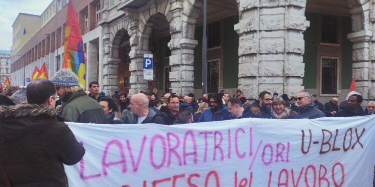 Manifestazione a tutela dei lavoratori di Tirso