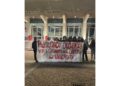 Presidio di protesta all'inaugurazione dell'anno accademico