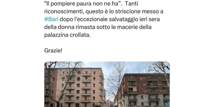 La frase dedicata alla dedizione di chi ha salvato la 74enne